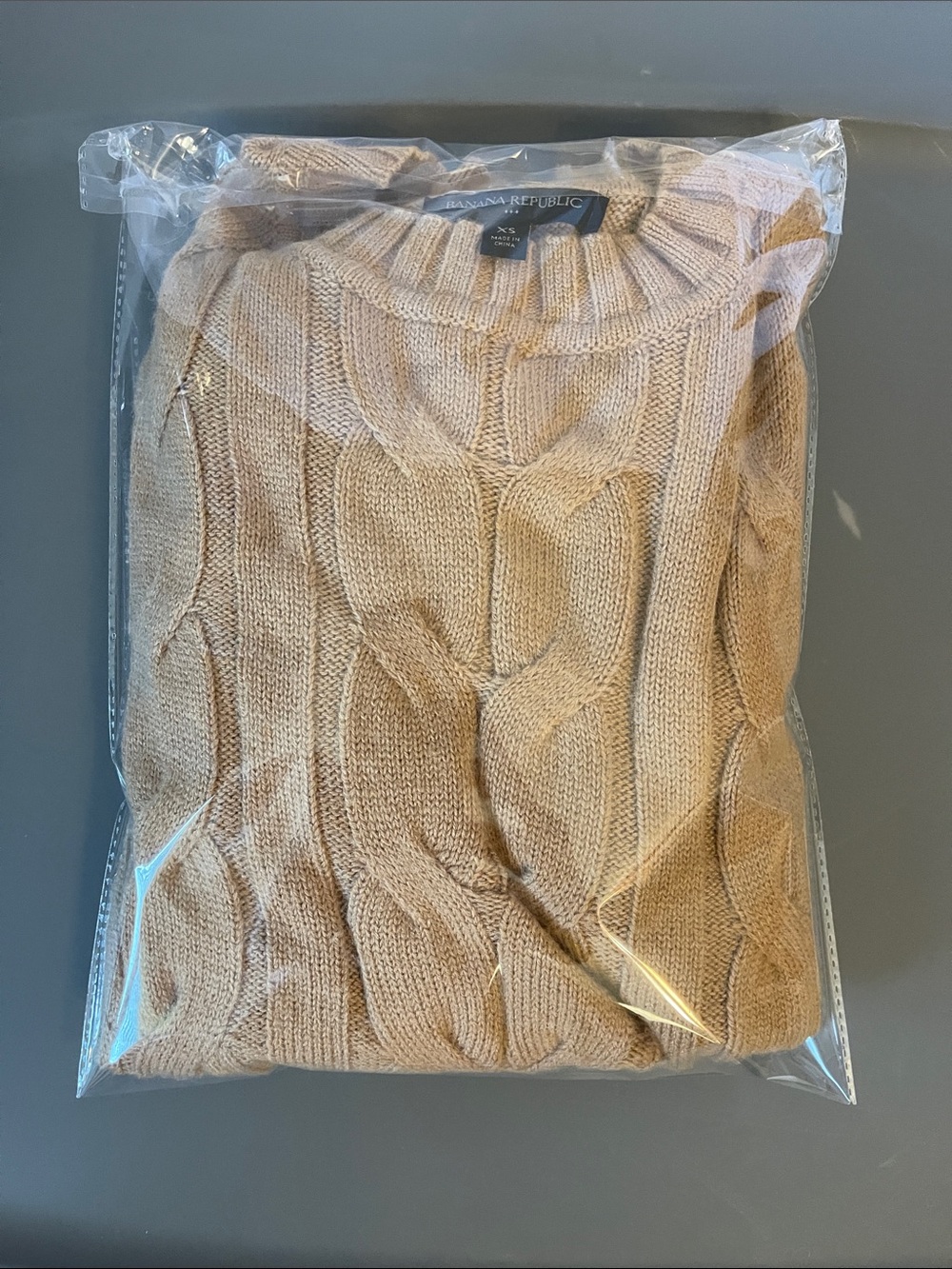 Banana Republic Cable-Knit Crewneck Sweater in Camel/Tan - Picture 10 of 10